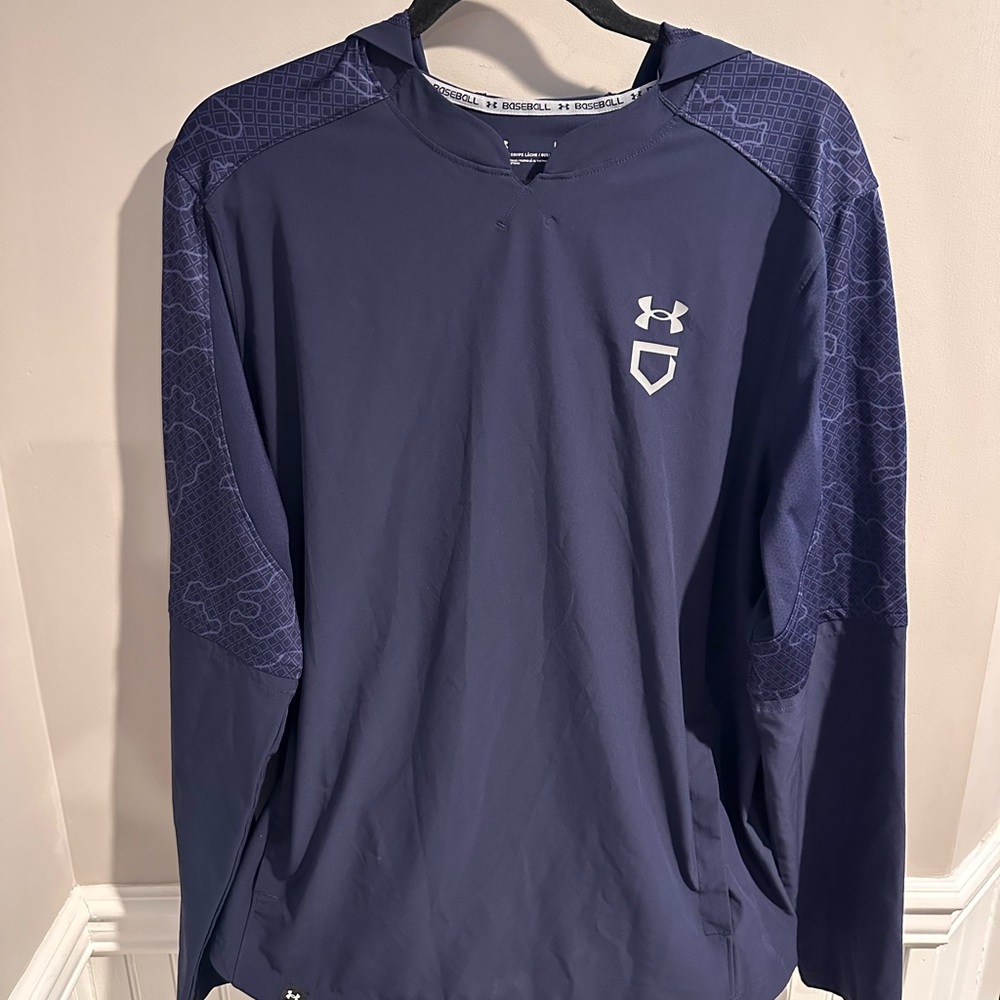 Under Armour Men's Navy Long Sleeve Baseball Hoodie